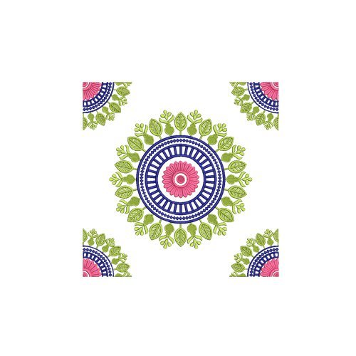 Dense Floral Round Motif Machine Embroidery Design