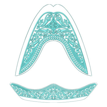 Embroidery Jutti Design With Applique Work