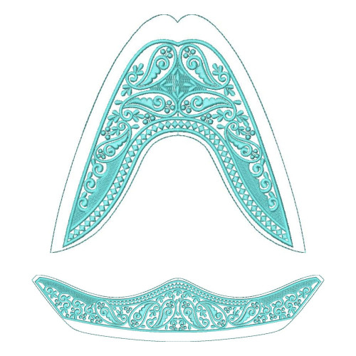 Embroidery Jutti Design With Applique Work