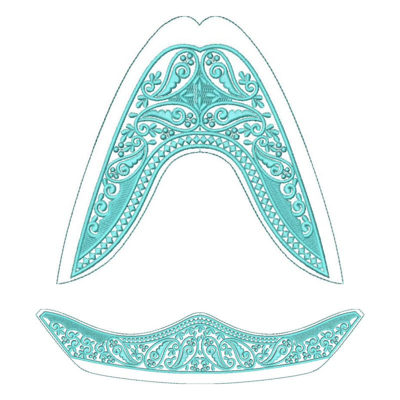 Embroidery Jutti Design With Applique Work