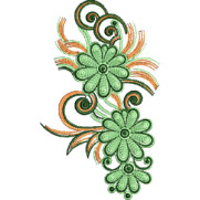 Ethenic Flower Embroidery Design