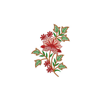 Flourishing Elegance - Enchanting Floral Embroidery Design 