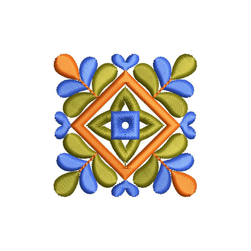 Floral Fancy Medallion Embroidery Design