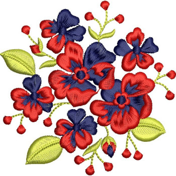 Flower Applique Embroidery Design 26289