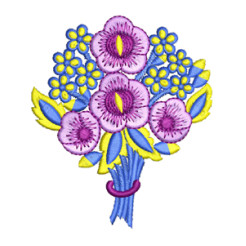 Flower Bunch Embroidery Pattern