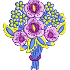 Flower Bunch Embroidery Pattern