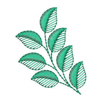 Foliage Branch Embroidery Design