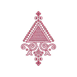 Geometric Triangle Embroidery Pattern
