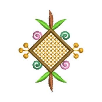 Geometric African Patch Embroidery Design