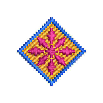 Colorful Geometric Pixel Square Motif