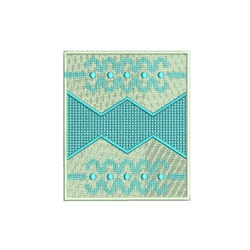 Geometric Zig-Zag Panel Machine Embroidery Design