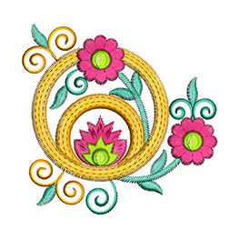 Graceful Floral Pattern Embroidery Design