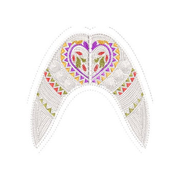 Heart Pattern Fancy Juti Embroidery Design