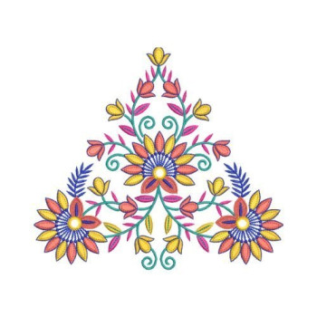 Indian Kurti Floral Embroidery Design