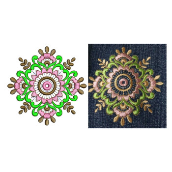 Jacket Floral Embroidery Design 24928