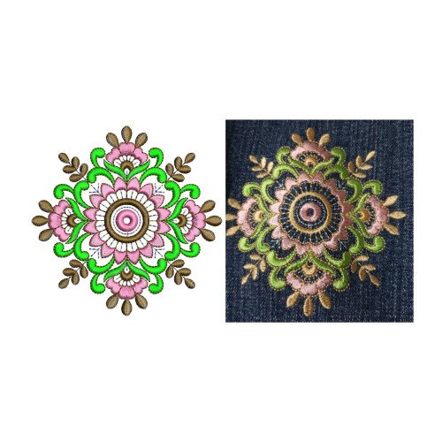 Jacket Floral Embroidery Design 24928