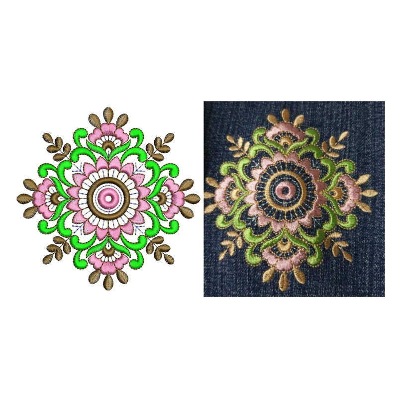 Jacket Floral Embroidery Design 24928