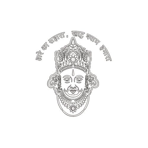 Khatu Shyam Ji Mukhota Embroidery Design