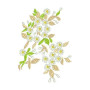 Large Jasmine Leaf Ornament Embroidery Design