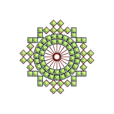 Latest Geometric Embroidery Design