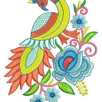 Machine Embroidery Bird Design 26369