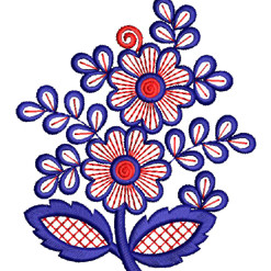 Bold Folk Floral Machine Embroidery Design