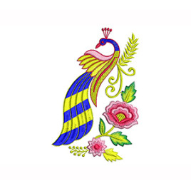 Machine Embroidery Peacock Design