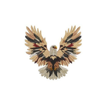 Majestic Bald Eagle Spread Wings Embroidery Design