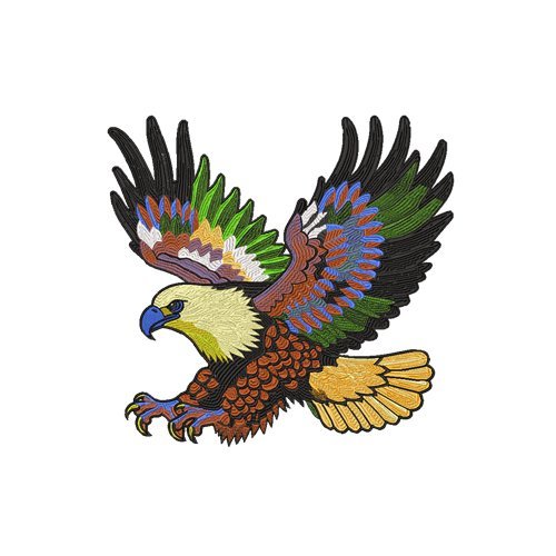 Majestic Flying Eagle Large Machine Embroidery Design