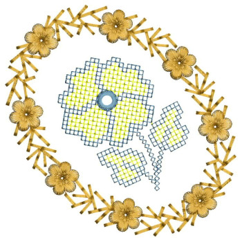 Mini Applique Embroidery Design 26299