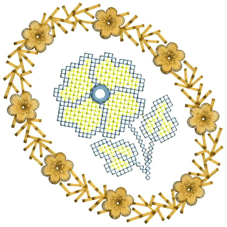 Mini Applique Embroidery Design 26299