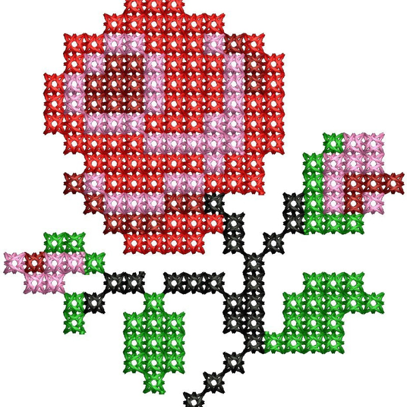 Mini Rose Cross Stitch Machine Embroidery Design