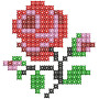 Mini Rose Cross Stitch Machine Embroidery Design
