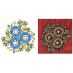 Mirror Work Embroidery Motifs 6501