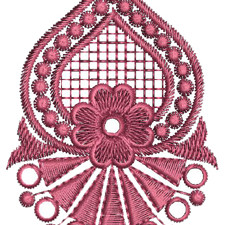 Mirror Work With Jhumka Embroidery