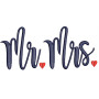 Mr And Mrs Embroidery Design 26429