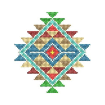 Native American Rainbow Sunburst Embroidery Design