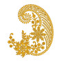 Paisley Corner Embroidery Design
