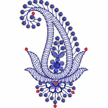 Paisley Motif Embroidery Design