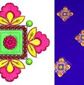 Party Kids Dress Embroidery Patch Design