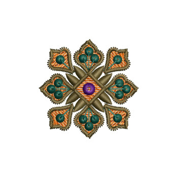 Persian Paisley - Delicate Floral Butta Embroidery Design