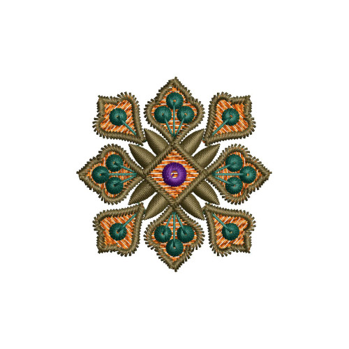 Persian Paisley - Delicate Floral Butta Embroidery Design