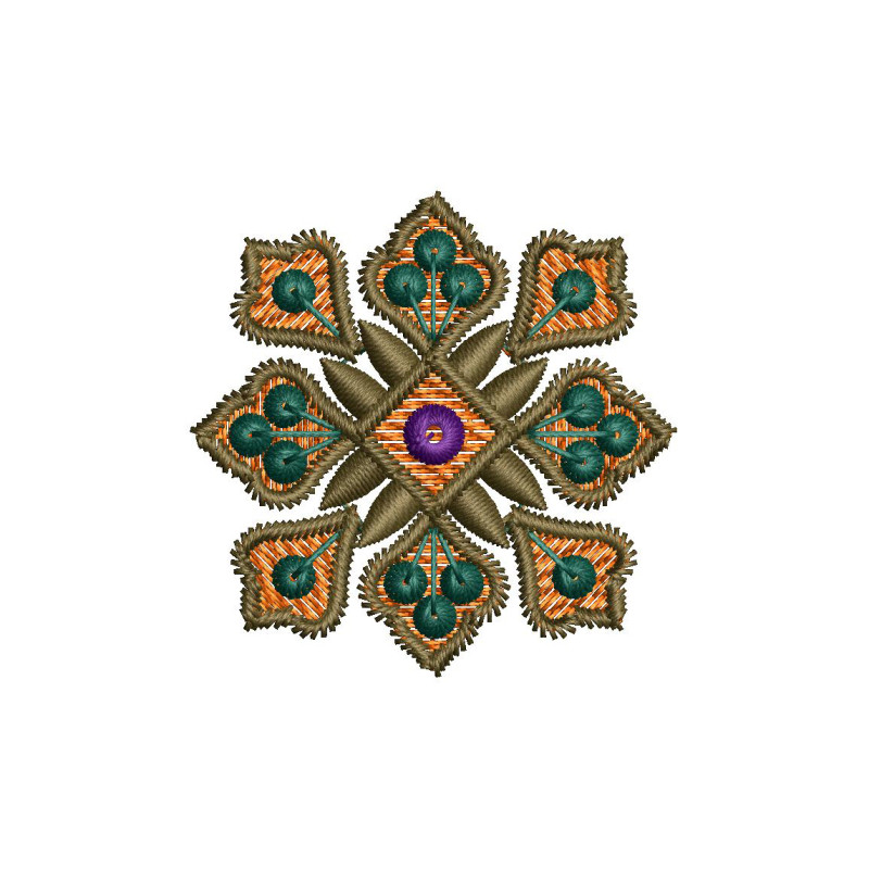 Persian Paisley - Delicate Floral Butta Embroidery Design