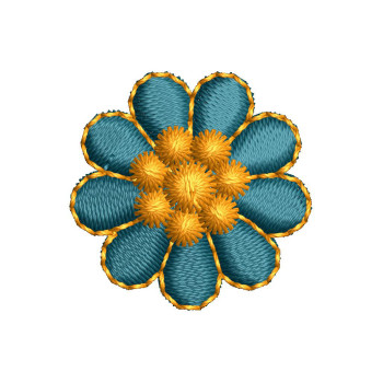 Petite Crochet  Charming Floral Applique Embroidery Design