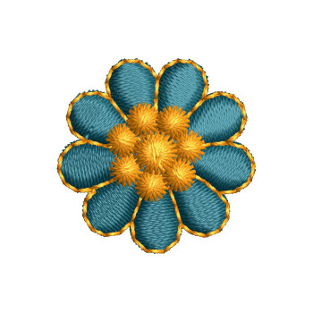 Petite Crochet  Charming Floral Applique Embroidery Design