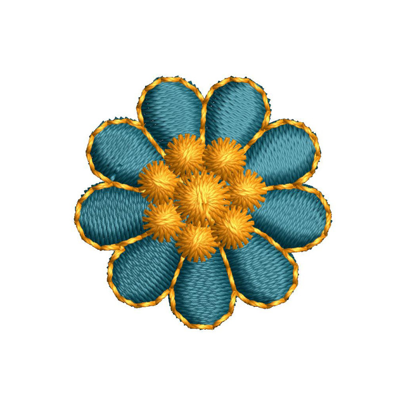 Petite Crochet  Charming Floral Applique Embroidery Design