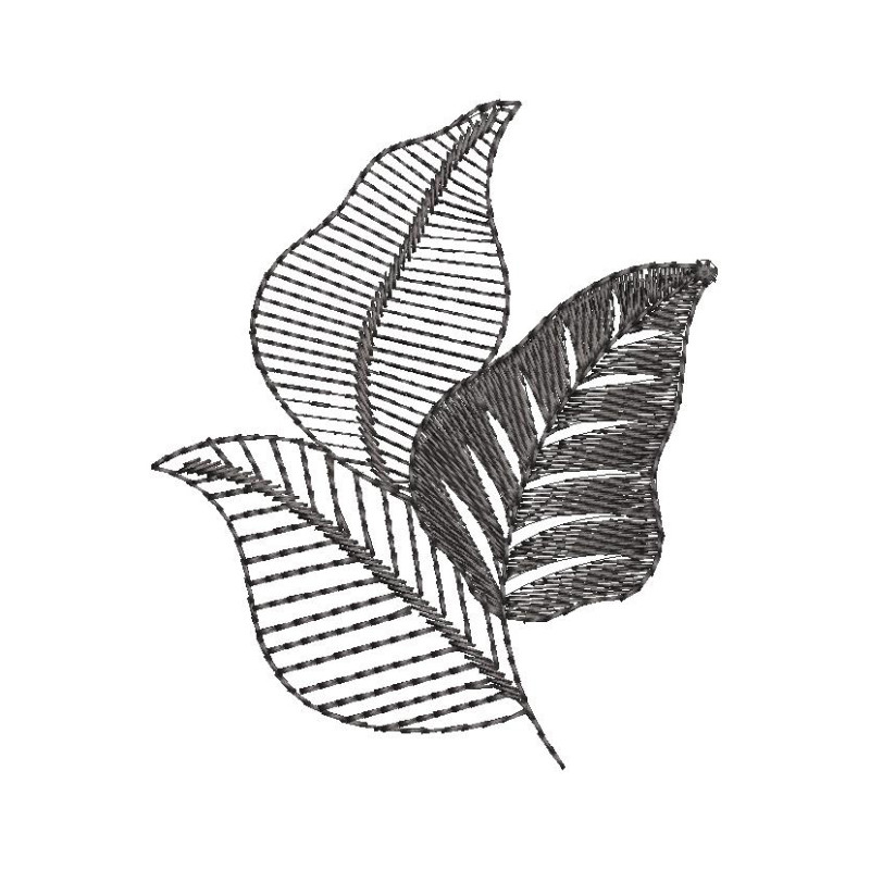 Petite Nature's Touch - Leaf Cluster Embroidery Design