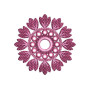 Petite Pink Floral Circle Embroidery Design