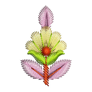 Realistic Flower Machine Embroidery Design