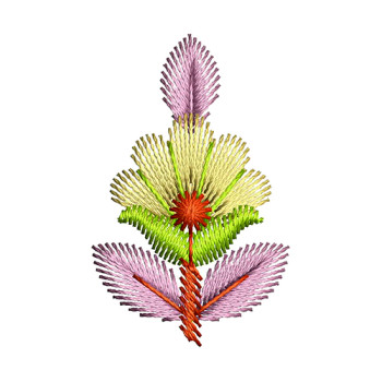 Realistic Flower Machine Embroidery Design